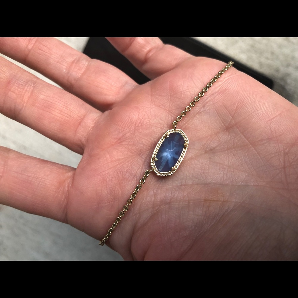 Kendra Scott Elisa Gold Pendant Necklace in Blue